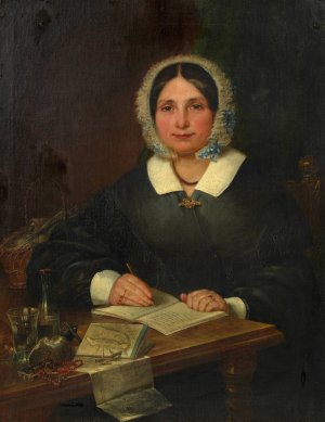 Ida Pfeiffer, geb. Reyer, Weltreisende by Emilie Schmack Oil Painting