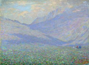Landscape In Valtellina by Emilio Longoni Oil Painting
