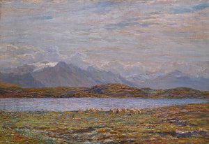 The Spluga Pass, In The Alps by Emilio Longoni Oil Painting