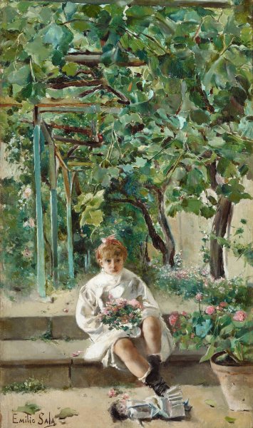 Abandoned Doll by Emilio Sala y Frances - Hand-Painted Oil Painting Reproduction
