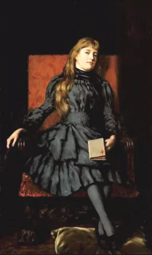 Chica Sentada by Emilio Sala y Frances Oil Painting