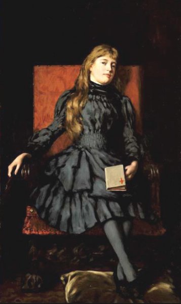 Chica Sentada by Emilio Sala y Frances - Hand-Painted Oil Painting Reproduction