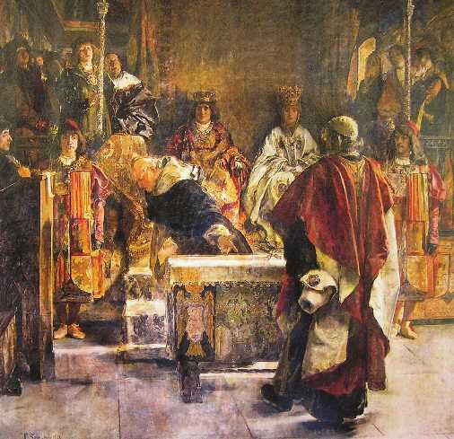 Los Reyes Catolicos by Emilio Sala y Frances - Hand-Painted Oil Painting Reproduction
