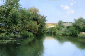 El Rialaje also known as Alcala by Emilio Sanchez-Perrier Oil Painting