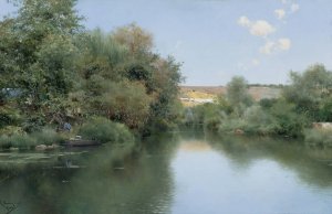 El Rialaje by Emilio Sanchez-Perrier Oil Painting