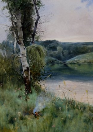 The Lovers Fire by Emilio Sanchez-Perrier Oil Painting