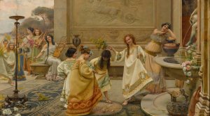 Fontinales; Fete Des Fontaines by Emilio Vasarri Oil Painting