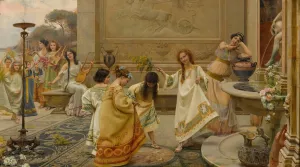 Fontinales; Fete Des Fontaines by Emilio Vasarri Oil Painting