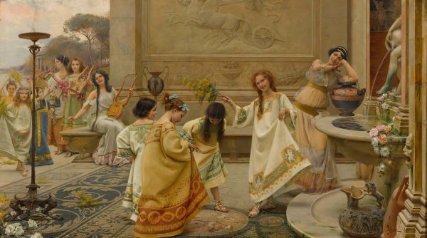 Main Product Photo of Fontinales; Fete Des Fontaines Painting by Emilio Vasarri