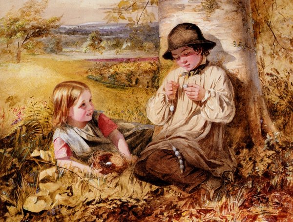 The Necklace-Maker by Emily Farmer - Hand-Painted Oil Painting Reproduction