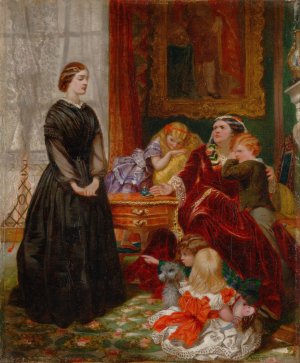 The Governess by Emily Mary Osborn Oil Painting