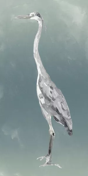 Egret on Azure I by Emma Caroline Oil Painting
