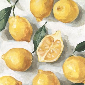 Fresh Lemons I by Emma Caroline Oil Painting
