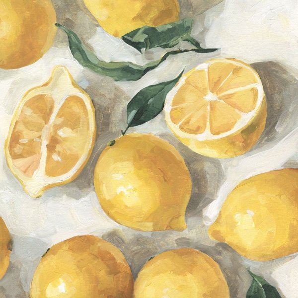 Main Product Photo of Fresh Lemons II Painting by Emma Caroline