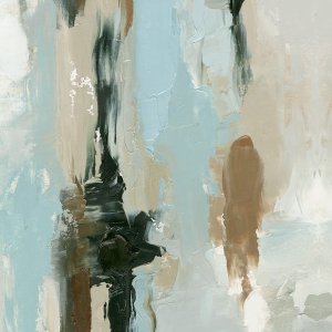 Neutral Landslide I Oil Painting by Emma Caroline - Contemporary