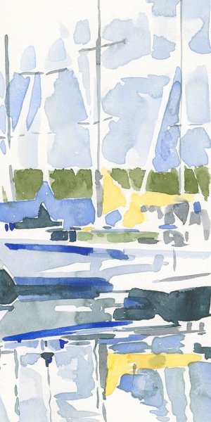 Sailboat Reflections II Oil painting by Emma Caroline