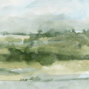 Soft Sage Landscape II Oil painting by Emma Caroline