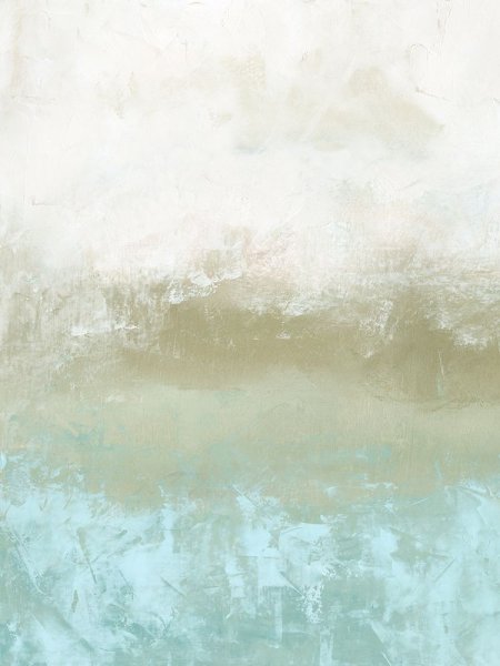 Soft Sea Green Composition I by Emma Caroline - Hand-Painted Oil Painting Reproduction