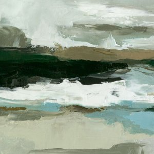 Textured Ocean Tide I Oil painting by Emma Caroline