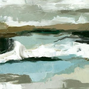 Textured Ocean Tide II Oil painting by Emma Caroline