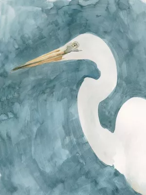 Watercolor Heron Portrait I by Emma Caroline Oil Painting