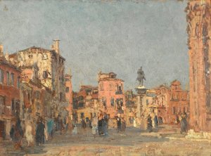 Piazza San Giovanni, Venice by Emma Ciardi Oil Painting
