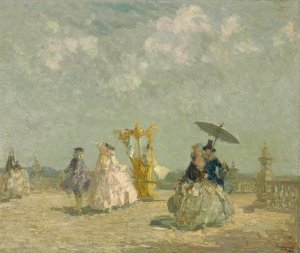The Sedan Chair by Emma Ciardi Oil Painting