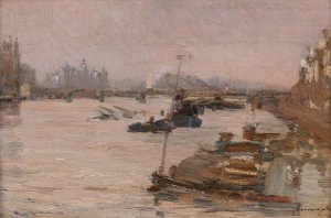 The Thames, London by Emma Ciardi Oil Painting