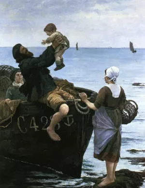 Off to Sea by Emma Lowstadt-Chadwick - Oil Painting Reproduction