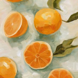 Fresh Citrus I by Emma Scarvey Oil Painting