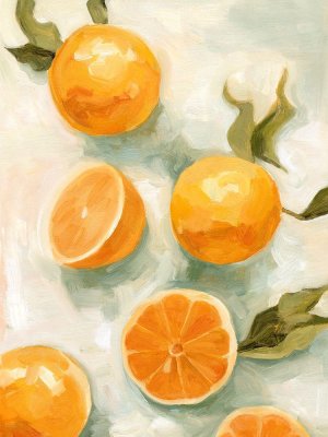 Fresh Citrus V by Emma Scarvey Oil Painting