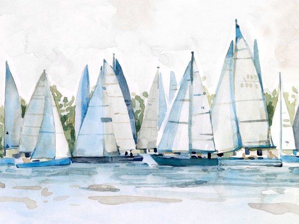Main Product Photo of Pastel Marina II Painting by Emma Scarvey