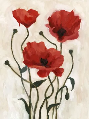 Poppy Bouquet I by Emma Scarvey Oil Painting