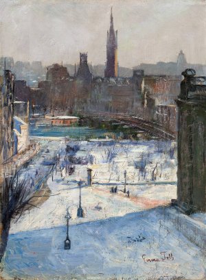 View of Riddarholmen by Emma Toll Oil Painting