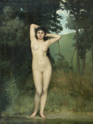 Nu Debout Pres d'une Rive by Emmanuel Benner Oil Painting
