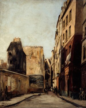 La Rue Saint-Julien-le-Pauvre by Emmanuel Lansyer Oil Painting