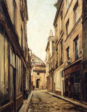 La Rue Sauval by Emmanuel Lansyer Oil Painting