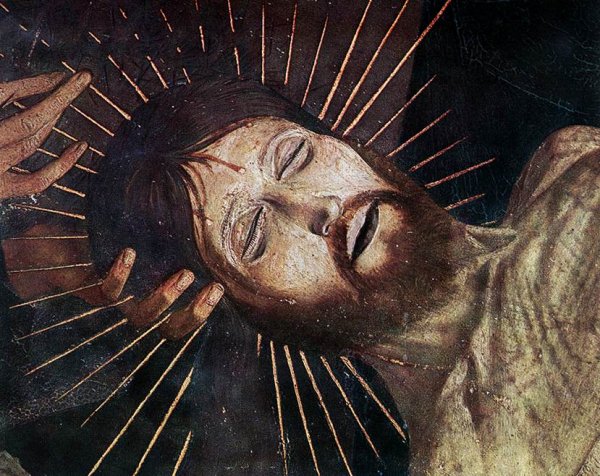 Main Product Photo of Pieta de Villeneuve-les-Avignon Detail Painting by Enguerrand Charonton