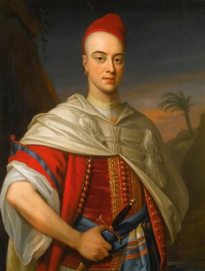 Portrait Of A Gentleman In Moroccan Dress by Enoch Seeman Oil Painting
