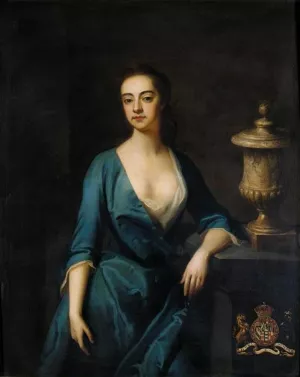 Portrait of Henrietta Louisa Jeffreys by Enoch Seeman - Oil Painting Reproduction
