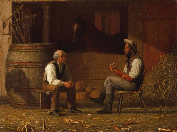 Talking It Over  by Enoch Wood Perry Jr. - Hand-Painted Oil Painting Reproduction