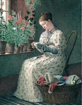 A Month's Darning by Enoch Wood Perry Oil Painting
