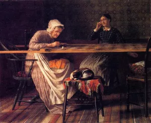 A Quilting Party by Enoch Wood Perry - Oil Painting Reproduction