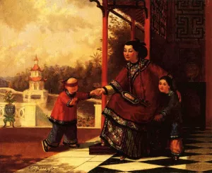 Chinese Family by Enoch Wood Perry - Oil Painting Reproduction