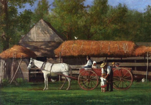Main Product Photo of Going for a Ride Painting by Enoch Wood Perry