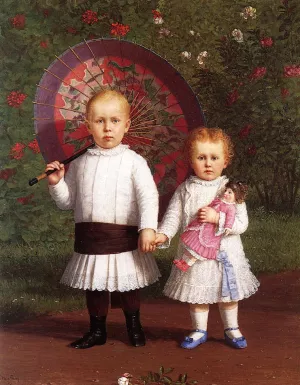 Portrait of Prescott and Mary Scott painting by Enoch Wood Perry