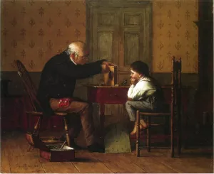 The Clock Doctor Oil painting by Enoch Wood Perry