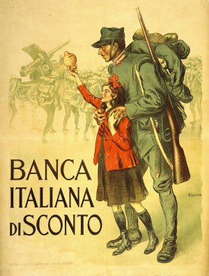 Banca Italiana di Sconto by Enrico Della Lionne Oil Painting
