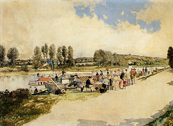 Samois-Seine by Enrique Atalaya Gonzalez - Hand-Painted Oil Painting Reproduction