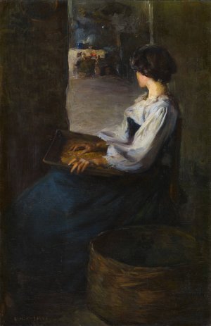 Breton Woman by Enrique Martinez Cubells Oil Painting